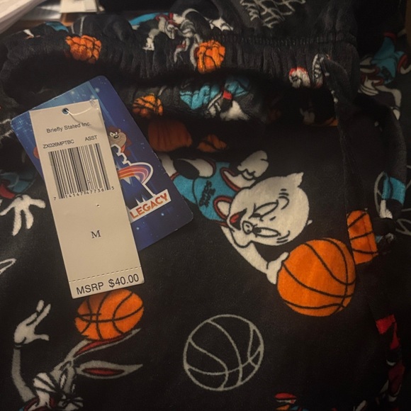 Men’s Warner Bros. Blue and Orange Character Joggers - Picture 6 of 7